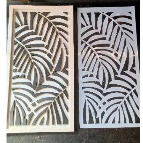 molding panel grc free stensil dinding motif daun kelapa