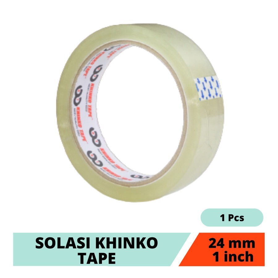 

Selotip Solasi Lakban Bening Daimaru 1 inch/24 mm - DAIMARU 72 yard - Khinko