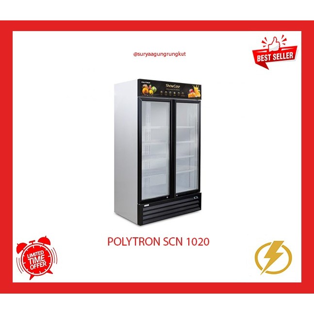 SHOWCASE POLYTRON 2 PINTU 1000 LITER - SCN 1020