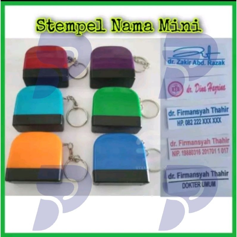 

stempel nama mini, nama dokter, lunas dua warna