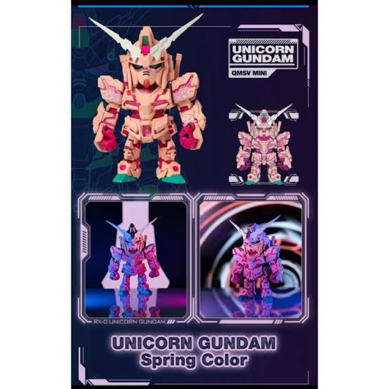 QMSV MINI RX-0 UNICORN GUNDAM - SPRING COLOR