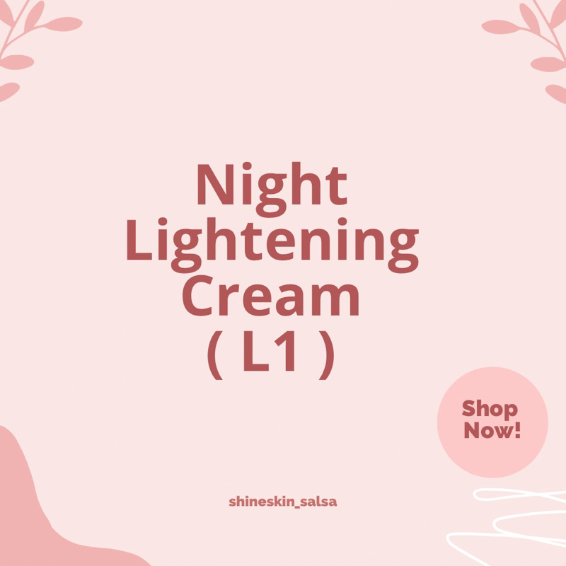 NIGHT LIGHTENING | msglow drw cream malam untuk kulit flek tebal dan susah putih L1 shineskin