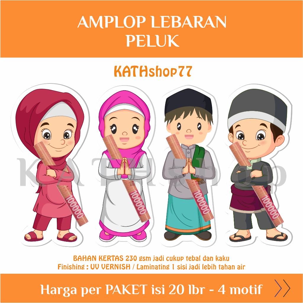 

KATHshop - [20 lbr MIX 4 motif] Amplop THR PELUK GLOSSY TEBAL