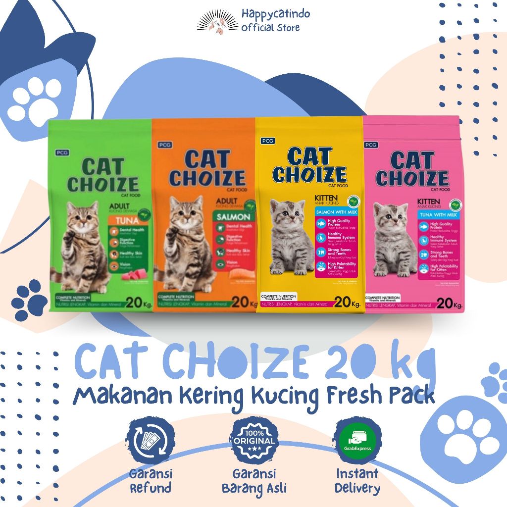 FAVORIT KUCING DRY FOOD CAT CHOIZE 1 SAK 20 KG TUNA SALMON