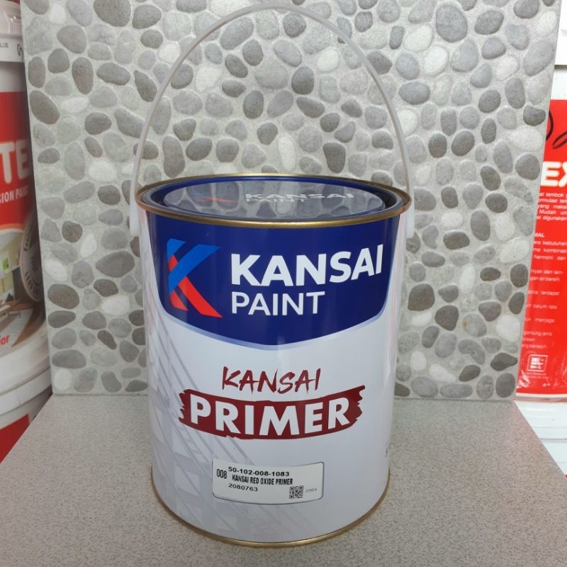 Cat Dasar Kayu / Meni Besi Kansai Paint Primer RED OXIDE PRIMER Cat Dasar Besi Kayu 5 KG