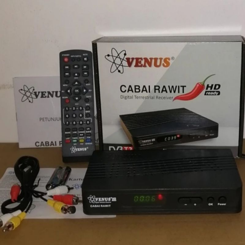 SET TOP BOX TV DIGITAL VENUS CABAI RAWIT T2