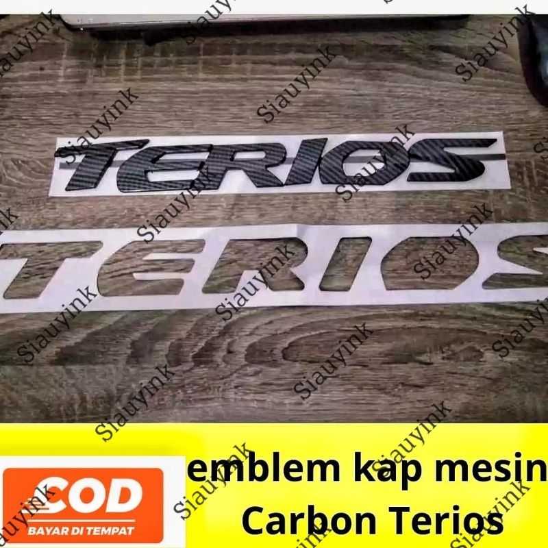 emblem kap mesin carbon avanza xenia veloz calya sigra rush terios