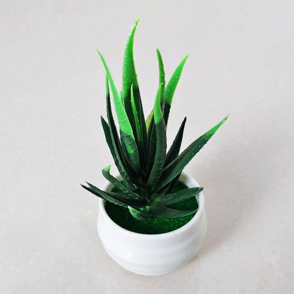 Bunga pelastik Lidah Buaya,BUNGA PLASTIK,bunga lidah buaya plastik