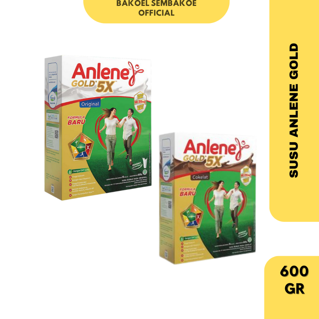 

ANLENE GOLD Plus 5X Hi-Calcium Susu Bubuk 600gr