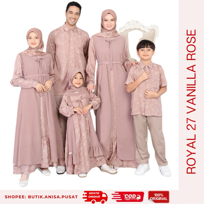 GAB - ETHICA ROYAL 27 VANILLA ROSE Sarimbit Keluarga 2024 Gamis Kagumi 317 Kagumi Kids 166 Koko Kahf