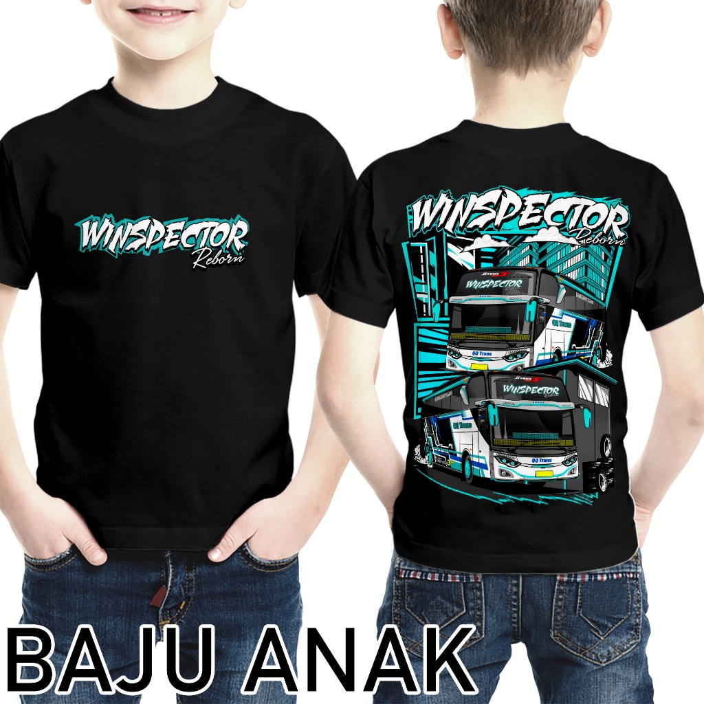 KAOS ANAK BUS MANIA WINSPECTOR USIA 1-12 TAHUN BAJU ANAK KAOS BUS - KAOS MOBIL COTTON COMBED 30S