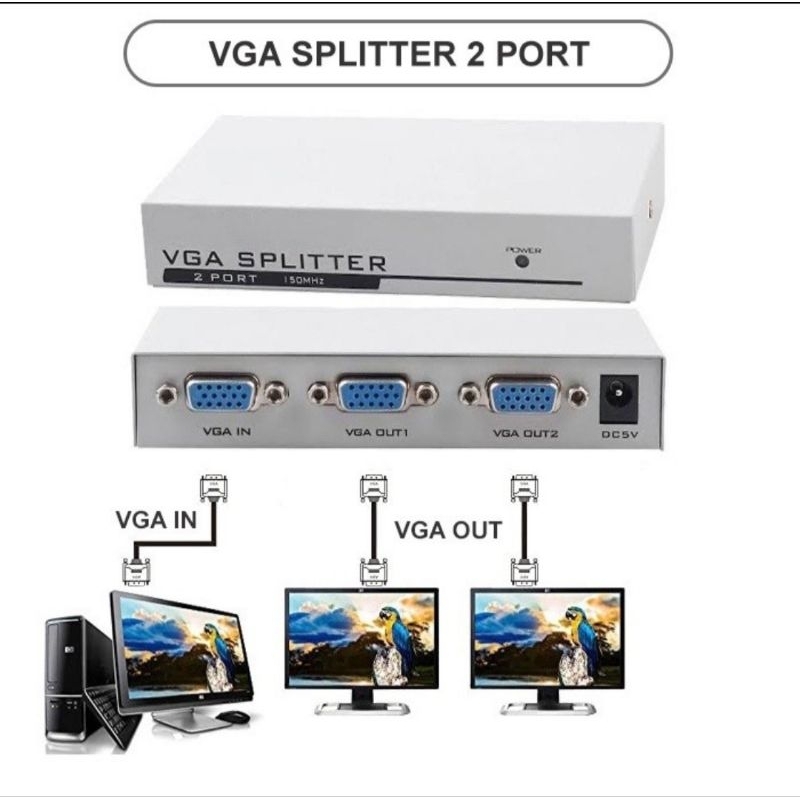 VGA SPLITTER 2 PORT (ALAT PENGHUBUNG 1CPU KE 2MONITOR)