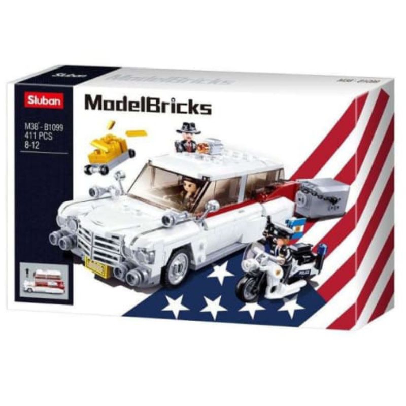 Sluban Model Bricks Usa Sport Car