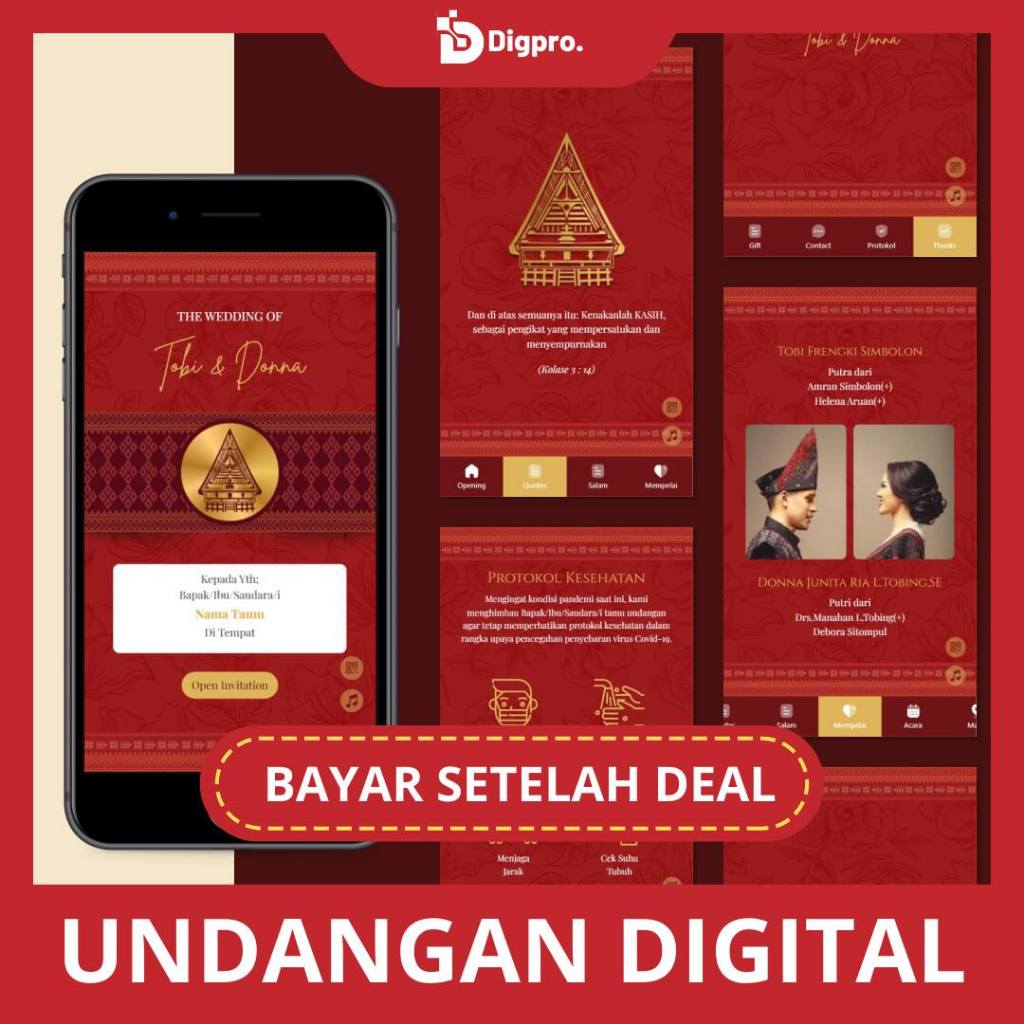 Undangan Digital Pernikahan Versi Website Tema Adat Batak Terbaru Desain Kekinian Fitur Terlengkap R