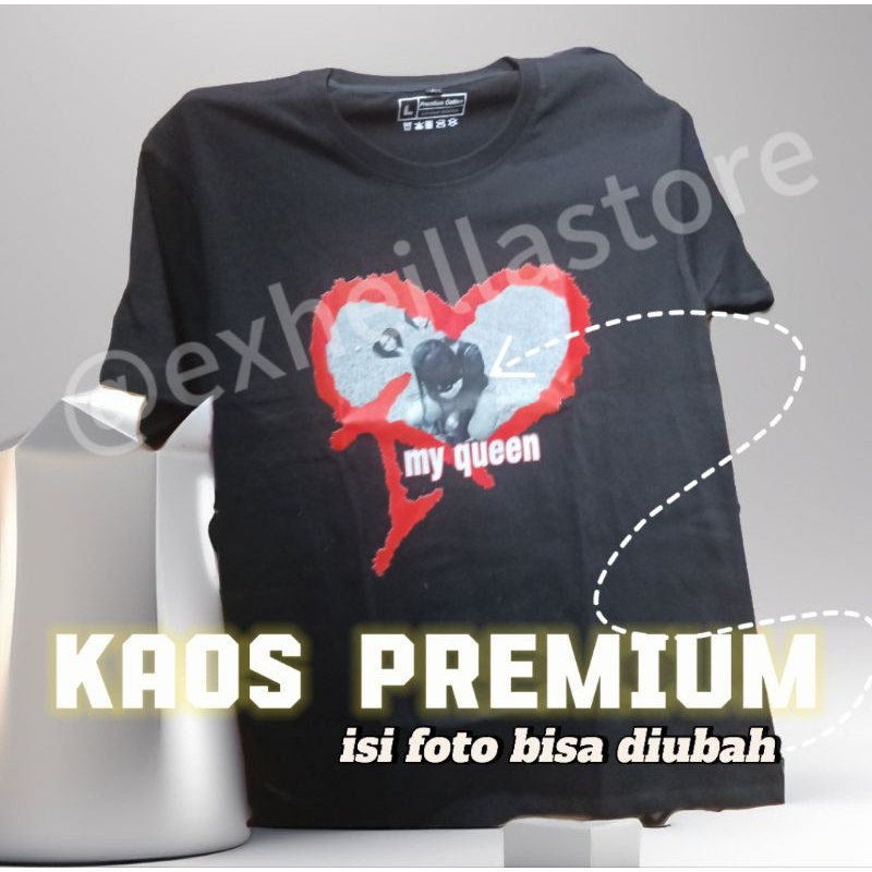 BAJU KAOS PASANGAN LUCU COUPLE BENTUK HATI FOTO CUSTOM