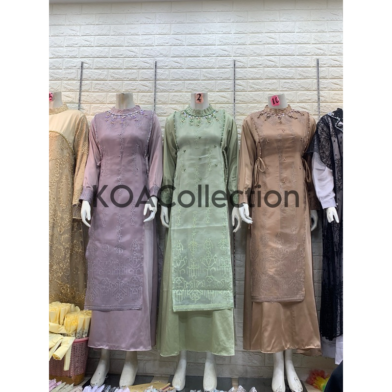 DRESS ZANE / DRESS ORGANZA / GAMIS LEBARAN / GAMIS ORGANZA BORDIR MAXMARA