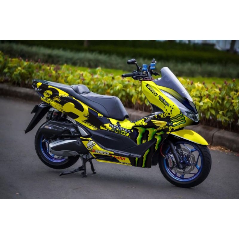 decal stiker variasi motor Honda PCX 160/150 full body striping variasi decal custom PCX