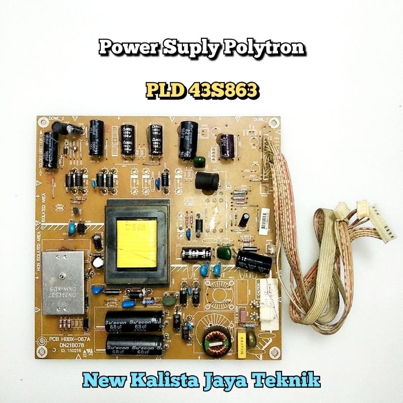 POWER SUPLY TV POLYTRON PLD 43S863 ORIGINAL HBBX-067A PSU 43S863 REGULATOR TV PLD43S863 PSU POLYTRON