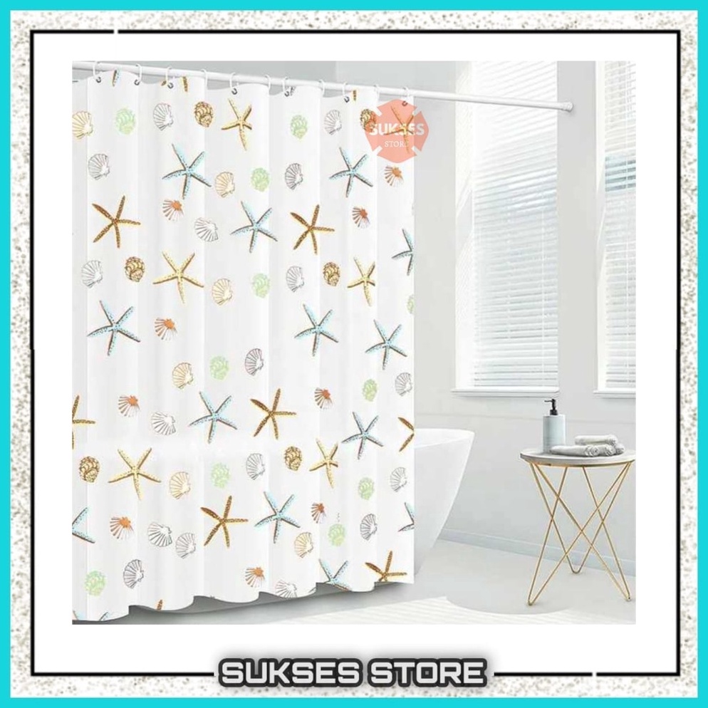 ART T98I SHOWER CURTAIN  TIRAI KAMAR MANDI  GORDEN KAMAR MANDI