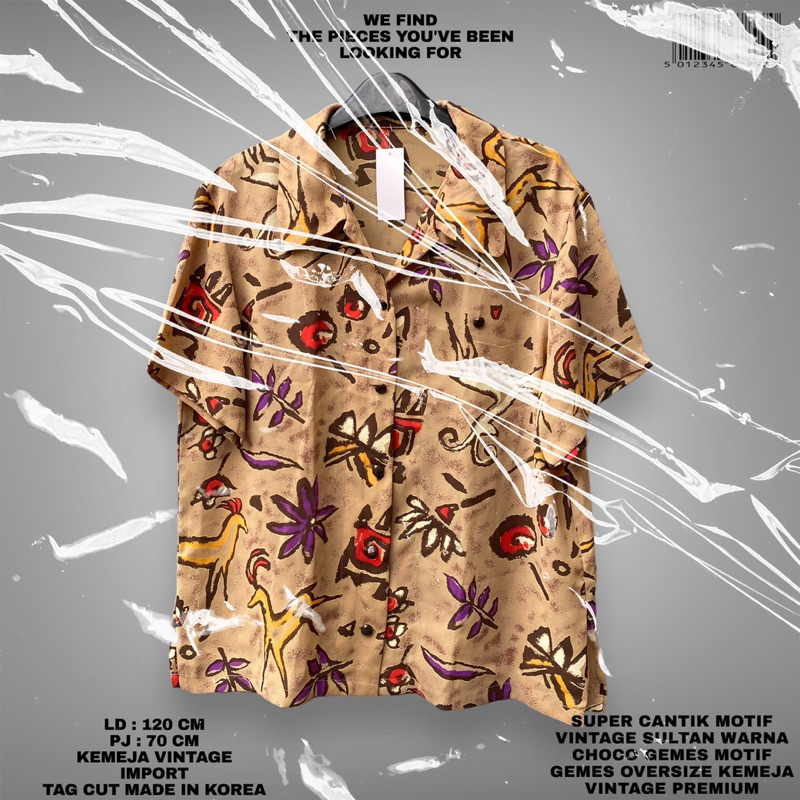 KEMEJA VINTAGE IMPORT/KEMEJA VINTAGE SULTAN/KEMEJA VINTAGE KOREAN LOOK/KEMEJA IMPORT/KEMEJA MOTIF/KE