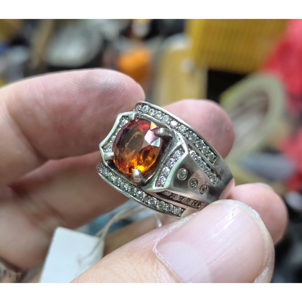 Batu Permata Natural Mandarin Orange Garnet GR002 Spessartine Garnet