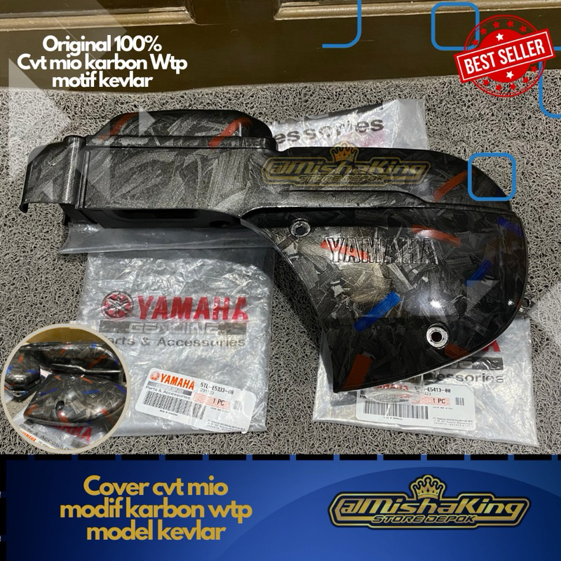 Cover tutup cvt mio sporty mio smile original karbon wtp motif kevlar