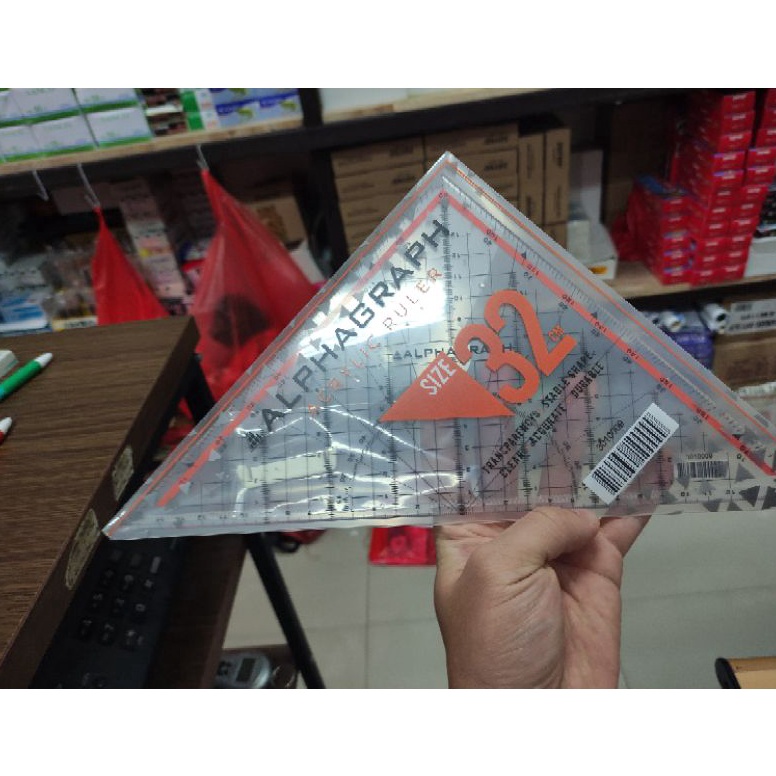 

is penggaris segitiga pegangan alphagraph 3 cm setara ziegel VBE