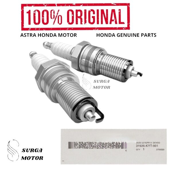 Busi Denso Spark Plug U27EPR-N9 DS Untuk Honda PCX 125 Vario 110 125 150 All Matic Scoopy Spacy FI C