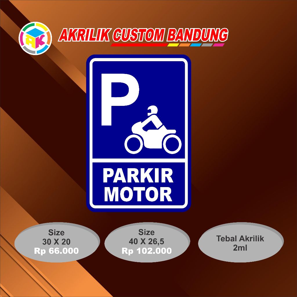 

RK Akrilik Sign Parkir Motor Tipe 1 ACRYLIC SIGN MOTOR