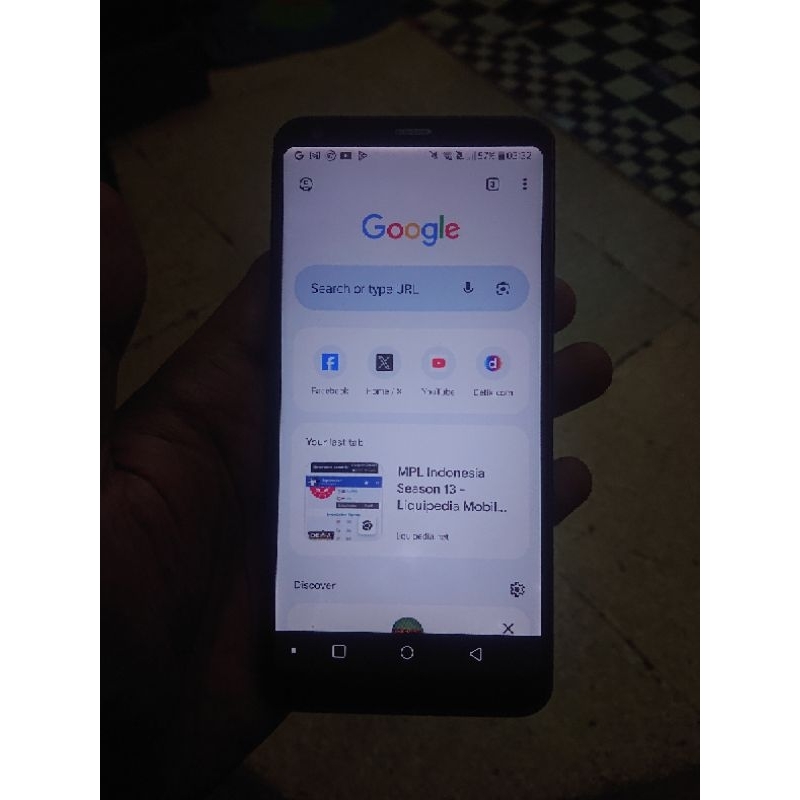 TULANGAN FRAME BEZEL DAN LCD LG G6 ORI COPOTAN