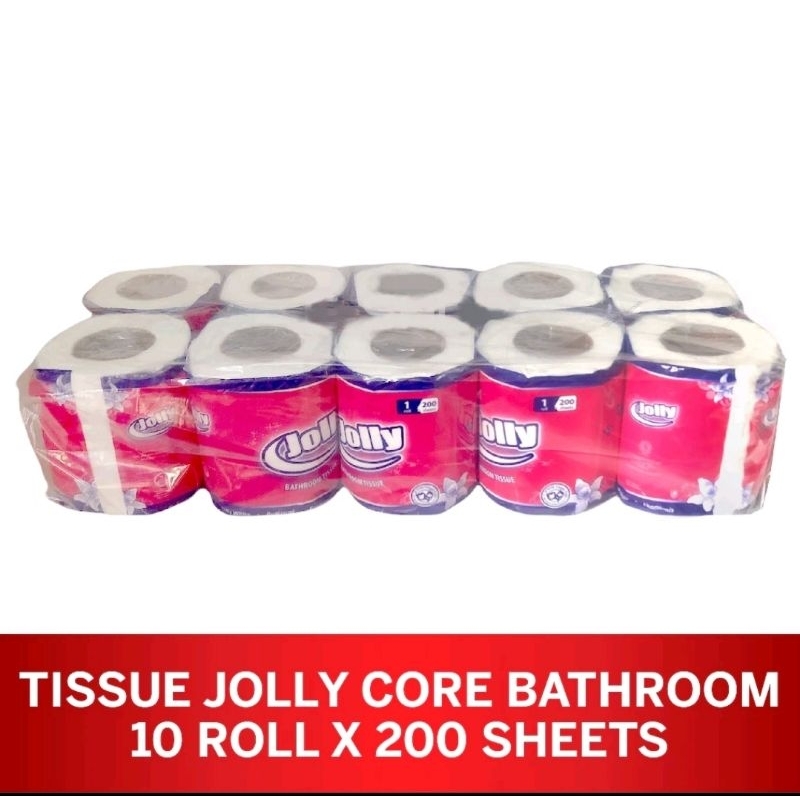 Tissue Jolly 200sheet  / see U Roll 215 sheet Toilet Core Non Embossed 200 sheet bathroom tisu kamar