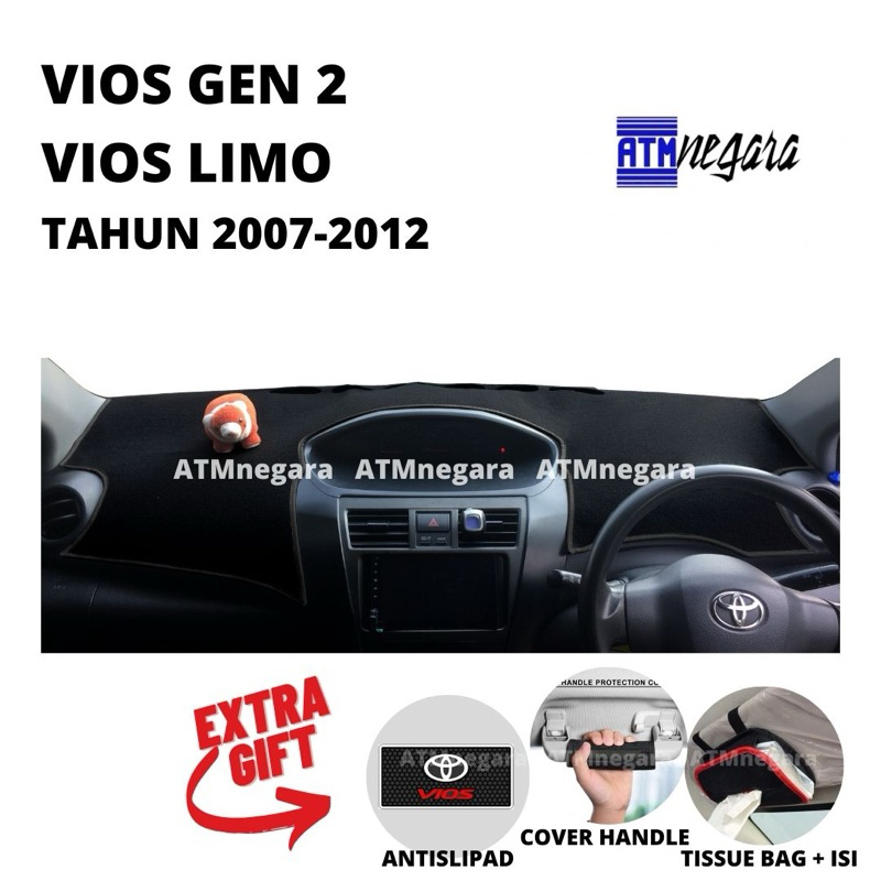 Cover Dashboard Premium Vios Gen 2 Aksesoris Alas Pelindung Dasbord Mobil