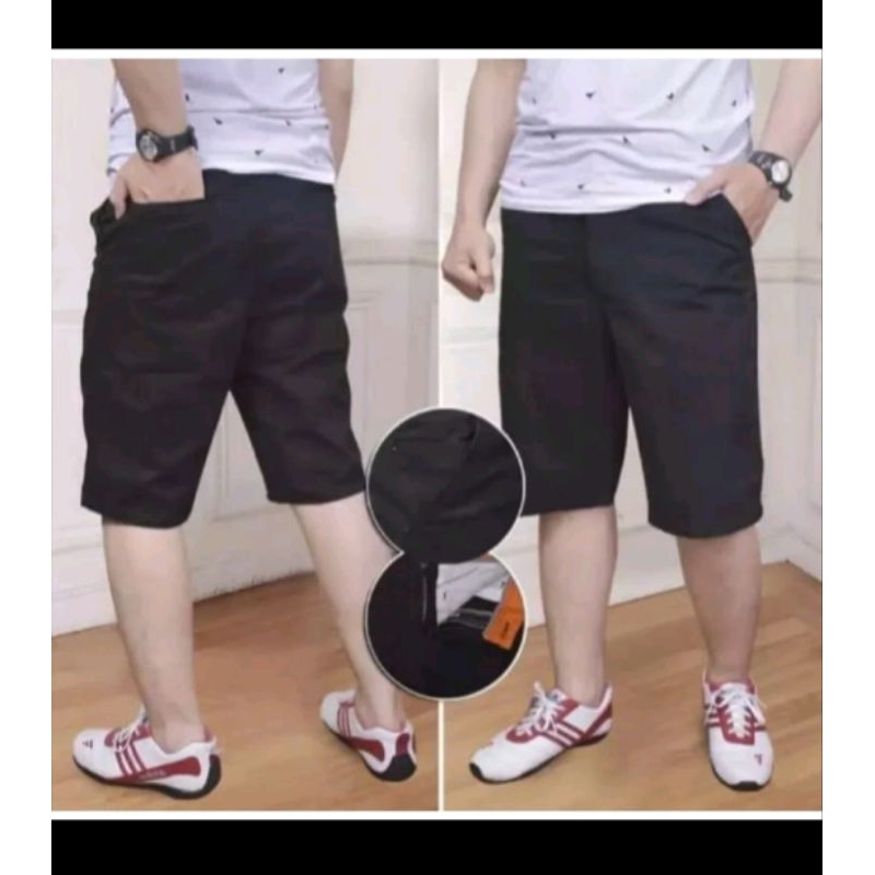 Promo//Murah//berkualitas//tidak murahan//Celana Pendek Pria CANVAS Chino Jumbo 33-45 BRAND AVL