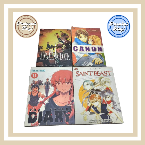 BUKU KOMIK CABUTAN: THE FUTURE DIARY 11 / THE ANGLE CLOCK/ CANON/ SAINT BEAST (PRELOVED)