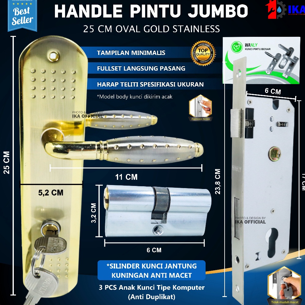 Kemasan Baru Kunci pintu top grande silinder handle pintu komplit  KUNCI PINTU TOP GRANDE ROYAL 25 C