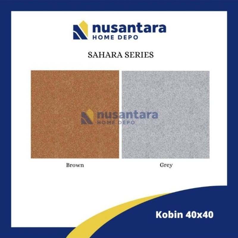 Keramik Lantai Kobin First Grade Rustic/Kasar Ukuran 40x40 Sahara Grey
