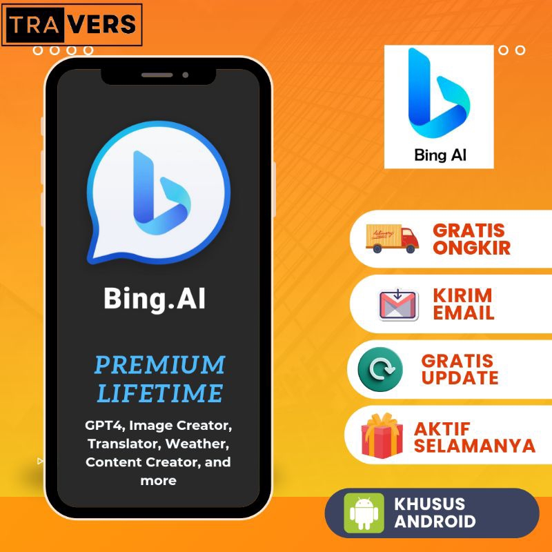 CHAT GPT BING AI PRO PREMIUM LIFETIME PERMANEN CHAT GPT-4 -  Android