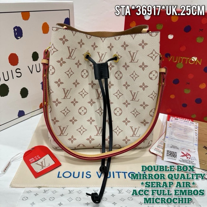 TAS LV SERUT NEO MONOGRAM WHITE KULAS MIRROR FREE DOUBLE BOX