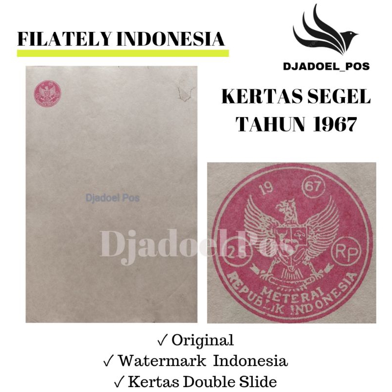 

KERTAS SEGEL TAHUN 1967 Double Asli