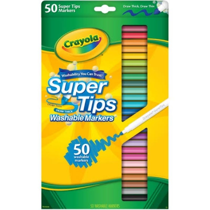 

Crayola Super Tips 50 Washable Markers SuperTips Krayon Crayon Spidol Warna