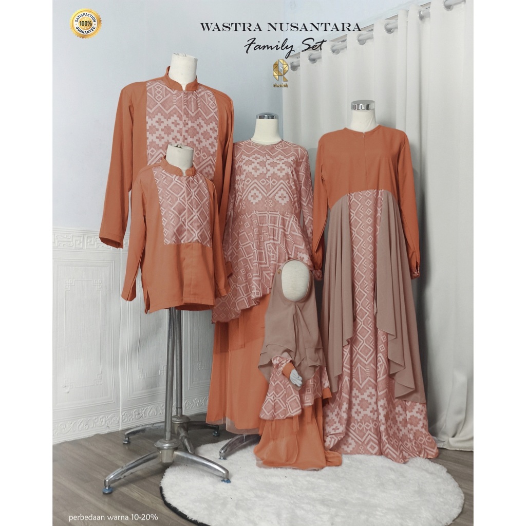 WASTRA NUSANTARA FAMILY SET WARNA TERRACOTTA BY RISALAH | JUMBO