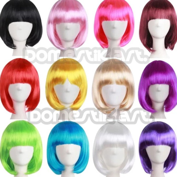 Oke Pr Wig bob  WIG RAMBUT PENDEK  wig rambut palsu lurus  RAMBUT PALSU