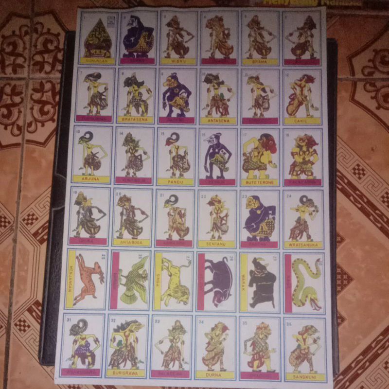 Gambar umbul wayang jadul original