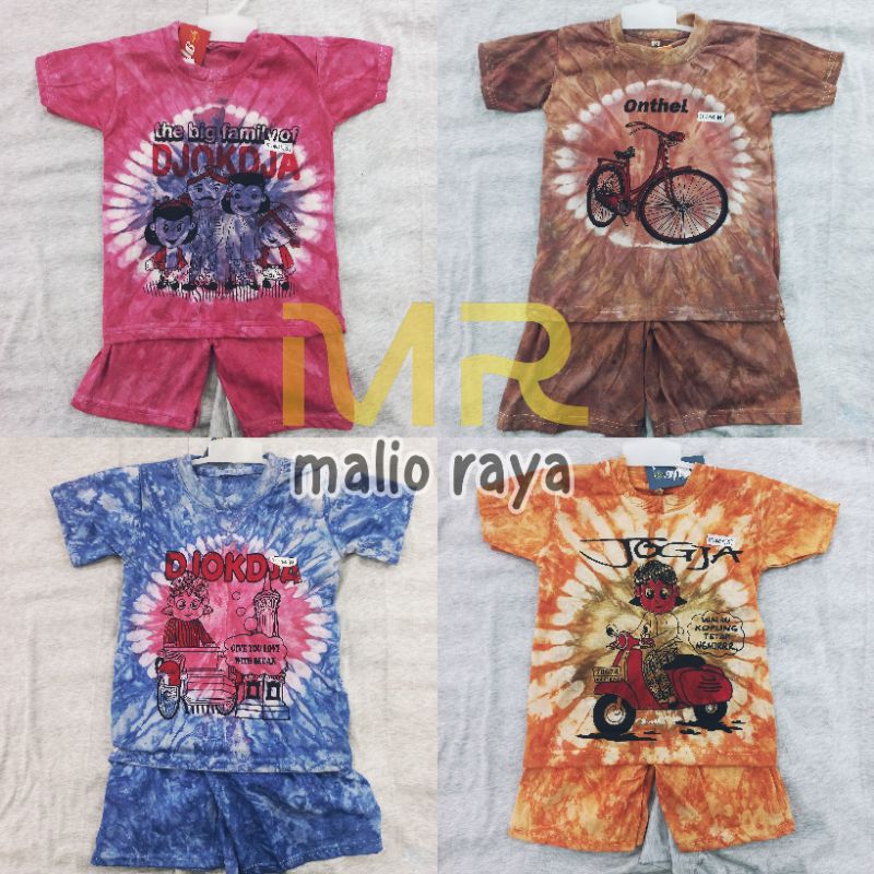 SETELAN ANAK BATIK KHAS JOGJA MALIOBORO | BAJU JOGJA ANAK | KAOS JOGJA ANAK