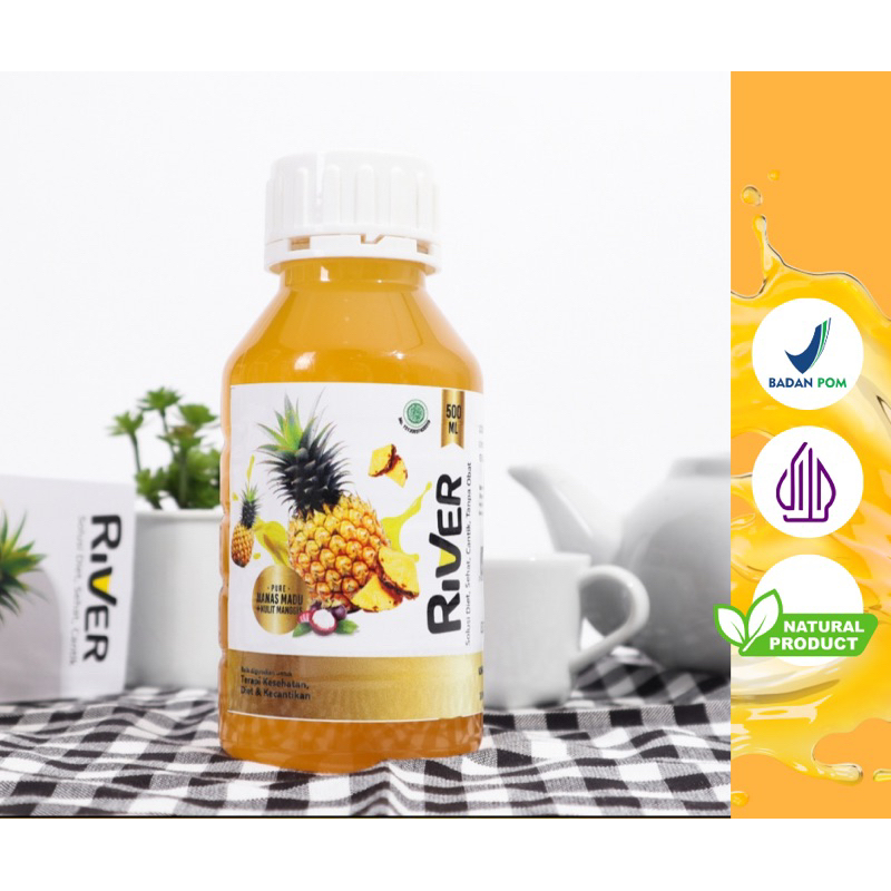 

JUICE PURE NANAS MADU 500 ml / RIVER PURE NANAS MADU