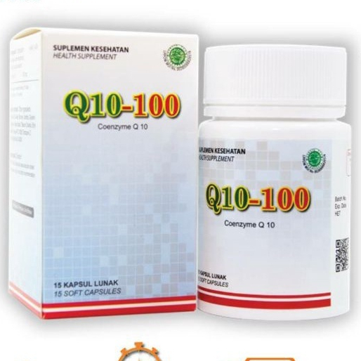 Nutrindo Q10-100 Botol 15 Kapsul - Coenzyme Q10 100 mg - CO Q10 100 mg - Kesehatan Jantung