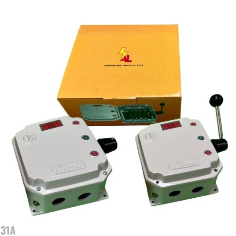 Ohm Saklar 32A - on-off-on (merk AL) /Handle Genset/ Handle Listrik 32A/ COS 4P 32A/ GZ I-0-II/Cam S