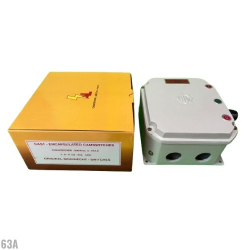 Ohm Saklar 63A -ON-OFF-ON (merk AL)/ Handle / Genset/ Handle Listrik 63A/ COS 4P 63A/ GZ I-0-II/ Cam