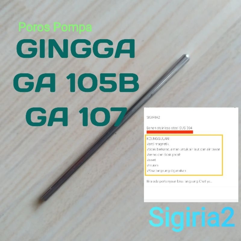 POROS AS Pompa Gingga GA 105B, 106, 107 Pompa celup Kolam aquarium Hidroponik