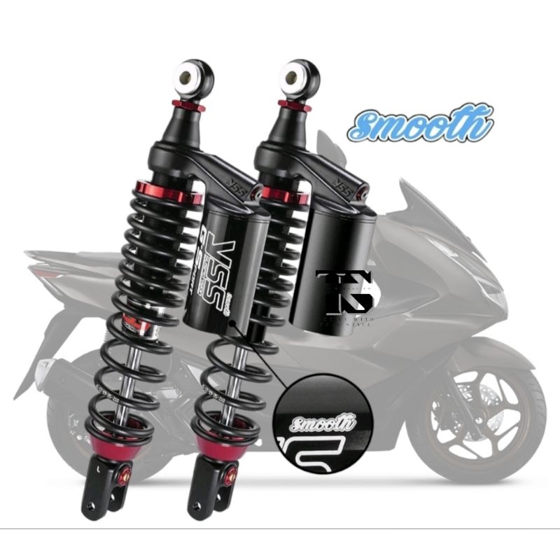 Shock YSS G Sport Smooth PCX 160 Black // Original By YSS Suspension For PCX 160 // Black // Shock Y